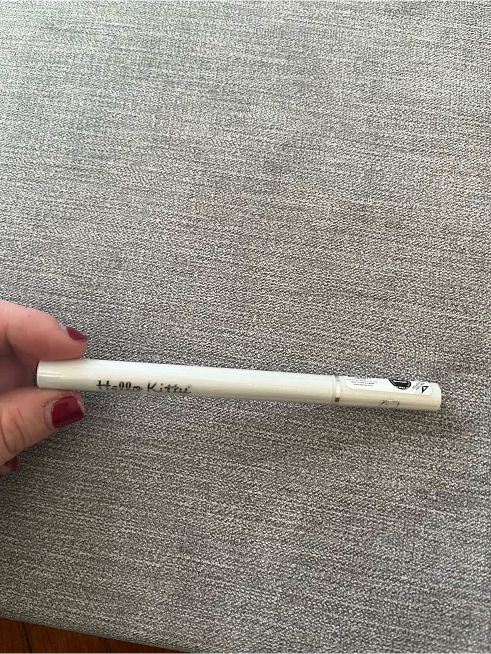 Hello Kitty White Slim Drawing Pen with Black Logo Details